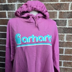 Carhartt Women’s Fuchsia Hoodie Tencel Fiber Series Loose Fit Sweatshirt M 8/10